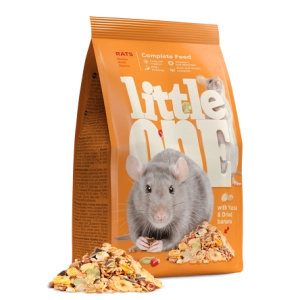 POKARM DLA SZCZURÓW Z EKSTRAKTEM Z JUKI I SUSZONYM BANANEM LITTLE ONE 400G