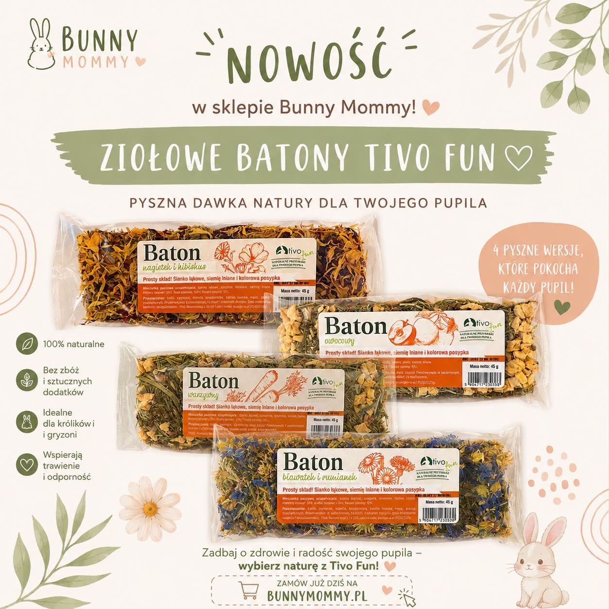 Batony ziołowe TIVO